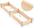 Yaheetech 8×2ft Wooden Horticulture Raised Garden Bed Divisible Elevated - Image 2