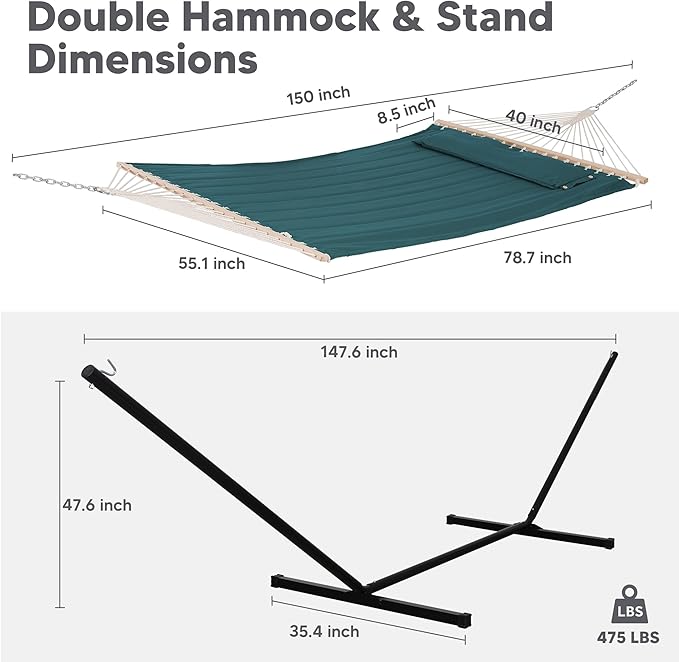 SUNCREAT Hammocks Extra Large Double Hammock - Image 4