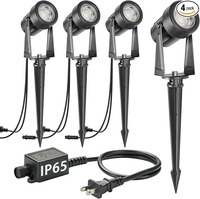 SUNTHIN Outdoor Landscape Lighting, 4 Pack Outdoor Spot Lights by SUNTHIN
