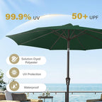 MEWAY 9ft Patio Umbrella Outdoor Table Umbrellas - Image 5