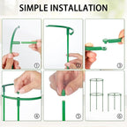 36 Pack Plant Support Stakes for Indoor Plants, Half Round Plant Stakes Ring - Image 3