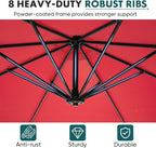 OLIXIS 9.7FT Offset Patio Umbrella - Image 4