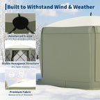 11.5x11.5FT 6-Sided Pop Up Gazebo Tent，One-Push Setup Canopy Tent - Image 2