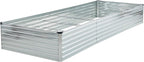 12x4x1.5ft Galvanized Raised Garden Bed, Outdoor Planter Box Metal Patio Kit by Foxlang