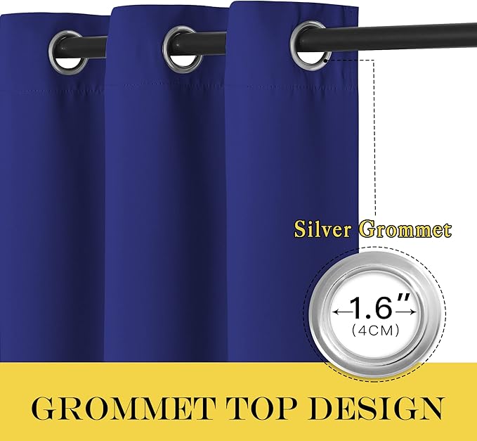 NICETOWN Blackout Sliding Glass Door Curtains, Room Darkening Thermal Insulated - Image 6