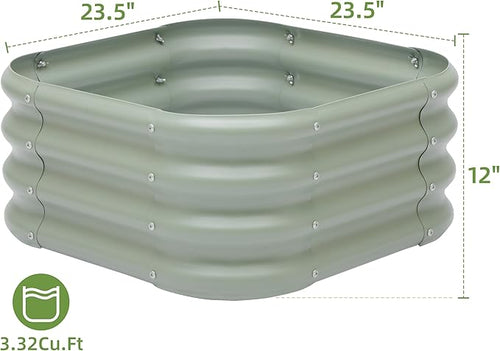 2-Pack 2x1ft Galvanized Raised Garden Bed, Outdoor Planter Bed, Metal Planter - Image 2