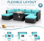NICESOUL Big Size 9 Piece Patio Furniture Set - Image 4