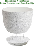 12inch Large Plant Pot, Modern Plastic Planter - Image 3