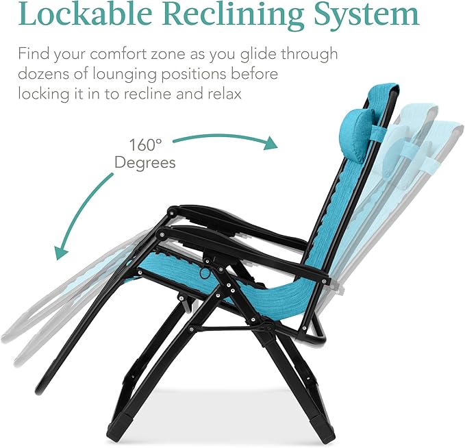 Best Choice Products Oversized Zero Gravity Chair, Folding Outdoor Patio - Image 6
