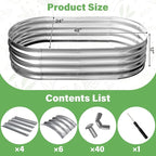 TATAANTY Galvanized Raised Garden Bed - Image 2