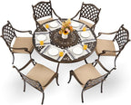 7-Piece Cast Aluminum Patio Furniture, Outdoor Dining Sets by Unknown