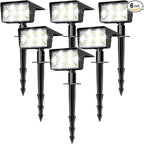 Solar Spot Lights Outdoor with 60 LED & Auto On/Off, 6 Pack Solar Lights by Unknown