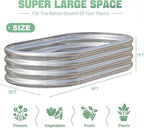 AHEONLAR 3 Pack 6×3×1ft Galvanized Raised Garden Beds, Oval Metal Garden Bed - Image 2