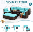 NICESOUL Large Outdoor Patio Furniture Set - Image 4