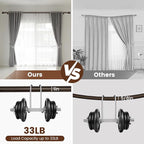 1” Diameter brown curtain rod Itself is 30 to 90 inch. 1 Pack Fits 30-84 inch - Image 4