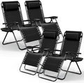 Nestl Zero Gravity Chairs Set of 4, Patio Lounge Chair Outdoor by Nestl