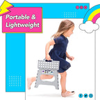 Delxo Folding Step Stool, 11 inch Non-Slip Foldable Stools - Image 6