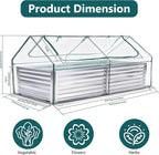 DUMOS Raised Garden Bed with Cover, Large Metal Garden Bed Mini Greenhouse - Image 7