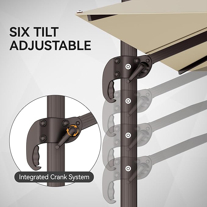 9x12FT Cantilever Patio Umbrella - Image 5