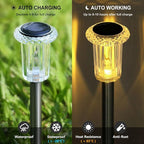 Solar Lights Outdoor 10 Pack Solar Pathway Lights Outdoor LED Waterproof - Image 3