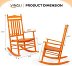 VINGLI Wooden Rocking Chair, Outdoor Chair - Image 3