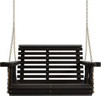 Amish Casual Roll Back Swing, Semi-Solid Black Stain, - Image 2