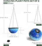 10inch Hanging Planters for Indoor and Outdoor Plants, 2 Pack Hanging Planter - Image 4
