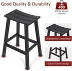 Stoog All-Weather Bar Stools Set of 4, Low Maintenance, - Image 5