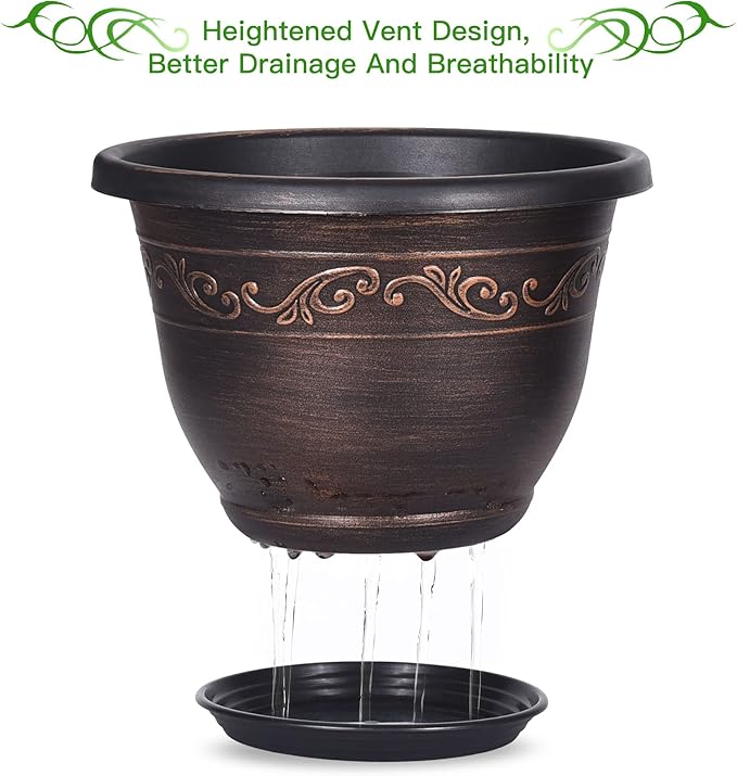 Plastic-Plant-Flower-Planters-8 Inch - Image 4