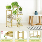 iDavosic.ly Plant Stand Indoor Outdoor, 6 Tier Corner Metal Flower Display - Image 4