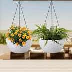 12 inch Large Hanging Planters for Indoor Outdoor Plants, 2 Pack Hanging Flower - Image 6