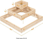 Yaheetech 3 Tier Wooden Raised Garden Bed 44.5'' L×44.5″ W×20.5″ H - Image 3