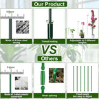 Mwellewm 6 Sets Plant Stakes 12/25/36 Inch Adjustable Plant Support Stakes Tall - Image 7