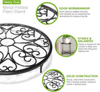 Plant Stand Indoor Outdoor, Round Metal Corner Plant Stand - Image 2