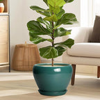 Ceramic Planter for Indoor Plants 10 Inch - Image 2