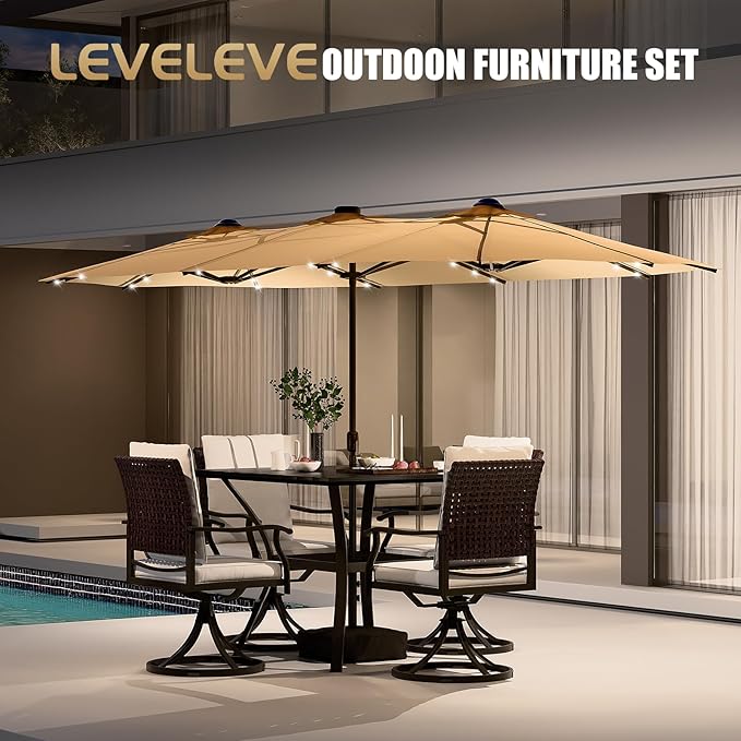 LEVELEVE 14FT Large Patio Patio Umbrella - Image 6