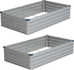 Vengarus 6x3x1FT Galvanized Raised Garden Bed Kit, Outdoor Metal Planter Box by Vengarus