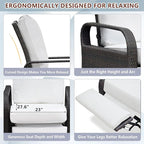 ART TO REAL Outdoor Recliner, Automatic Adjustable Wicker Lounge Recliner Chair - Image 5