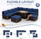 NICESOUL 10 Piece Outdoor Couch Set - Image 4