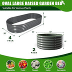 A ANLEOLIFE 6-Pack 4X4X1.5ft & 6X2X1.5ft Deep Root Galvanized Raised Garden - Image 2