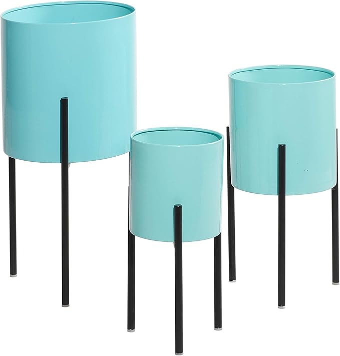 Deco 79 Metal Indoor Outdoor Planter Minimalistic Large Planter Pot - Image 4