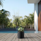 Kante 9.8" Dia Round Concrete Planter, Modern Style Large Cylindrical Plant Pot - Image 5