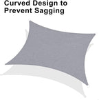 LOVE STORY Custom Size 16'x24' Silver Grey Sun Shade Sail Rectangle UV Block - Image 6