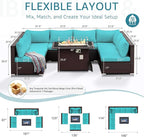 NICESOUL 9 Piece Patio Sectional Set - Image 4