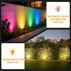 RGBW Multicolor Spotlight Outdoor: 16 Color Changing Landscape Lighting - Image 2