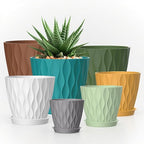 4/4.5/5/5.5/6/6.5/7 Inch Plant Pots, 7 Pack Flower Pots by SQKH