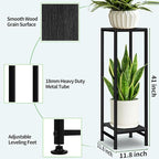 Plant Stand Indoor, 2 Tier Heavy Duty Metal Pedestal Stand Modern Display Rack - Image 3