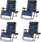 Zero Gravity Chair Set of 4 Oversized Folding Recliner, Padded Anti Gravity by Unknown