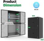 AECOJOY Large Outdoor Storage Cabinet Waterproof - Image 7