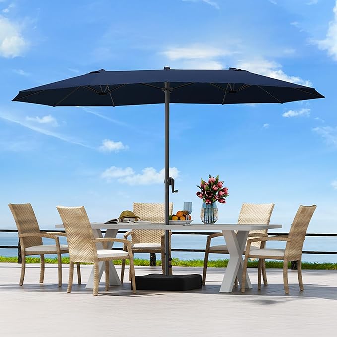 OLILAWN Patio Table Umbrella, 15ft Large Deck Umbrella by OLILAWN